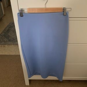 Blue Catharine Malandrino scuba pencil skirt